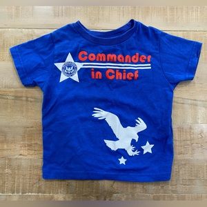 Commander in Chief toddler baby boy tee shirt Reagan Library souvenir